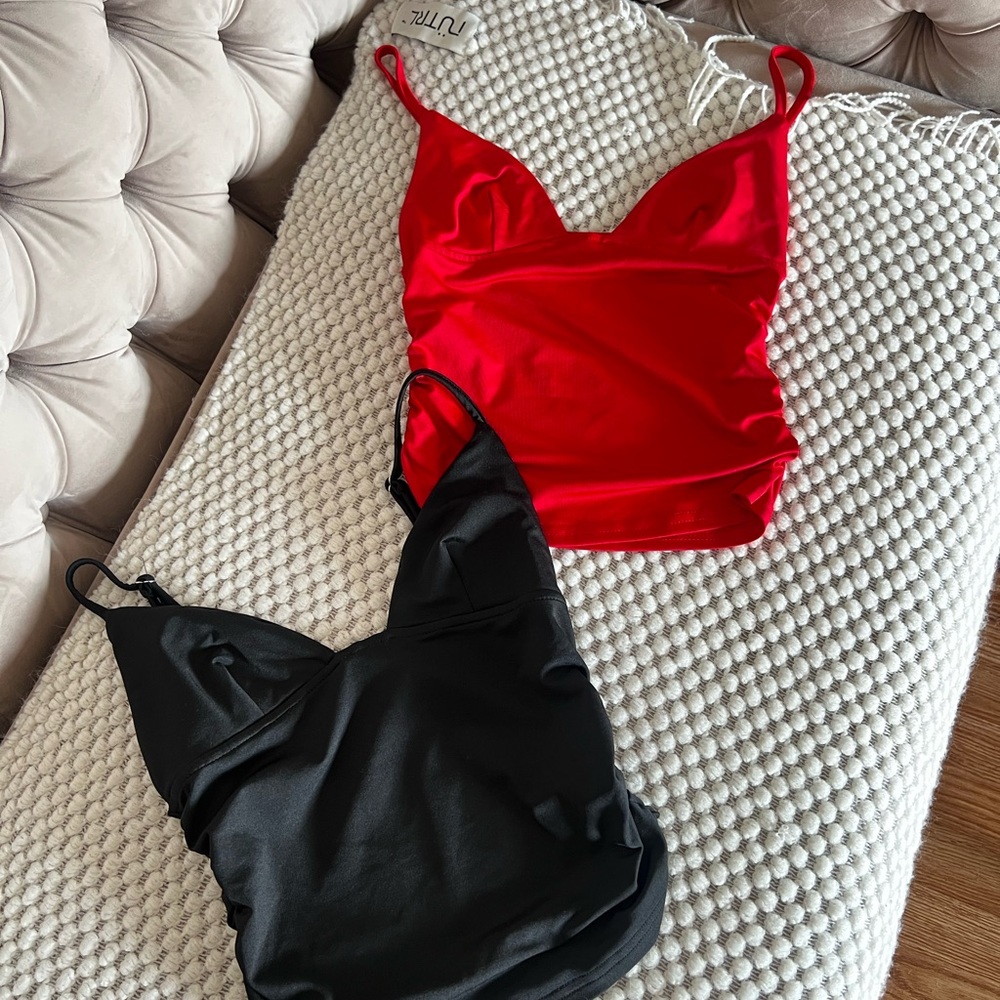 Red and Black Women's Camisole Top